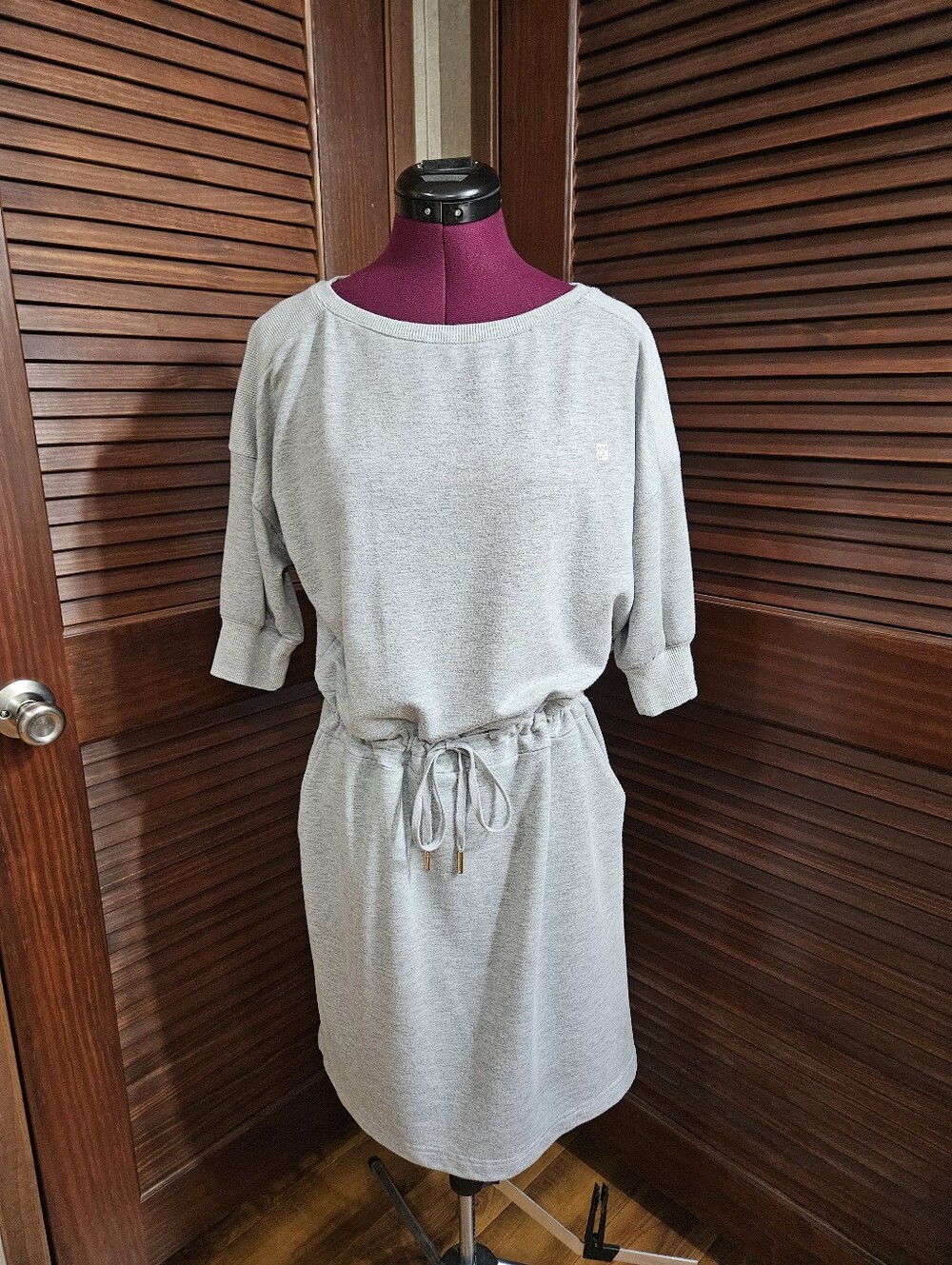Anne Klein Grey Seatshirt Dress